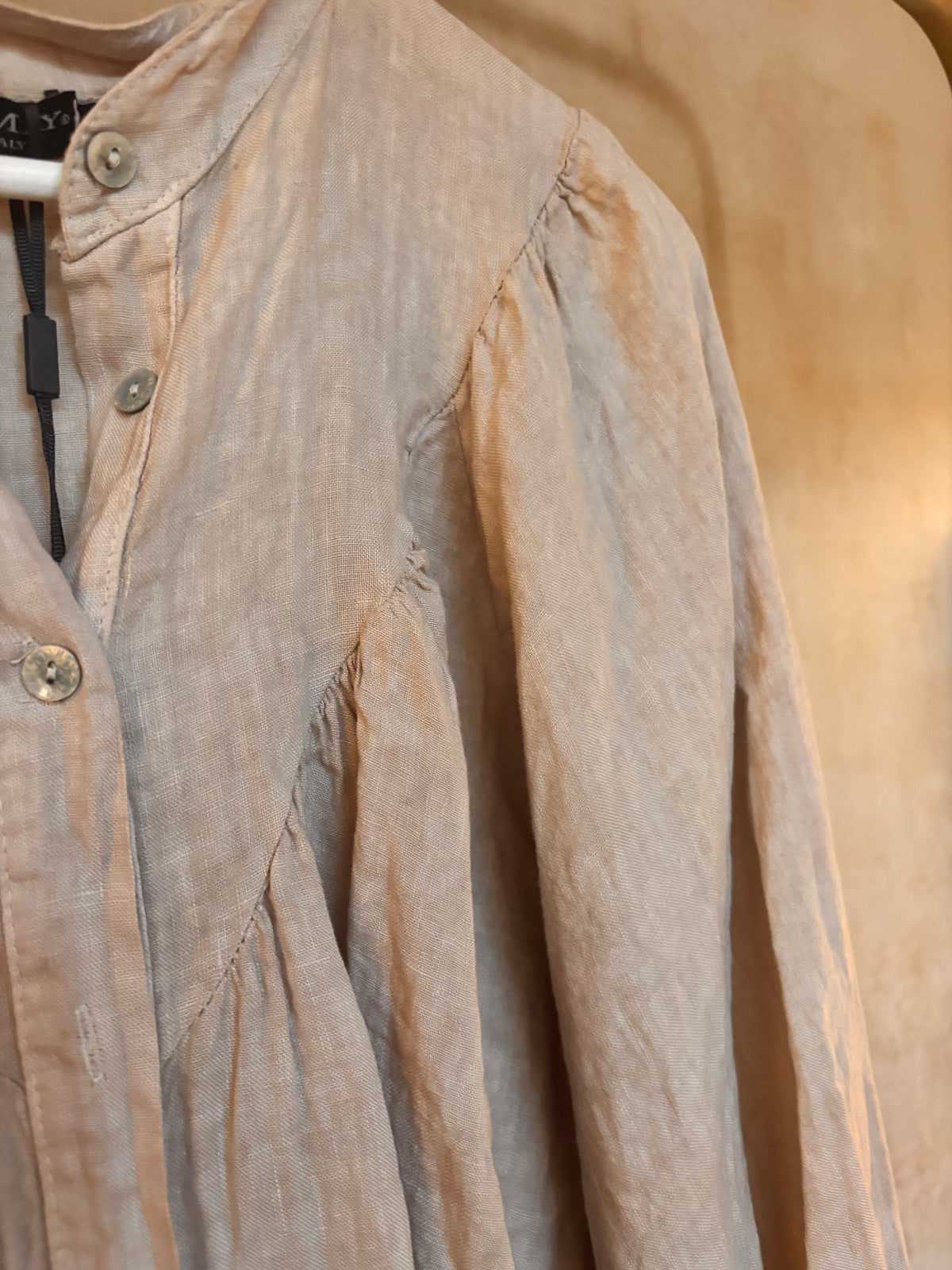 Italian Linen : Alba: Top, S/M: Ecru