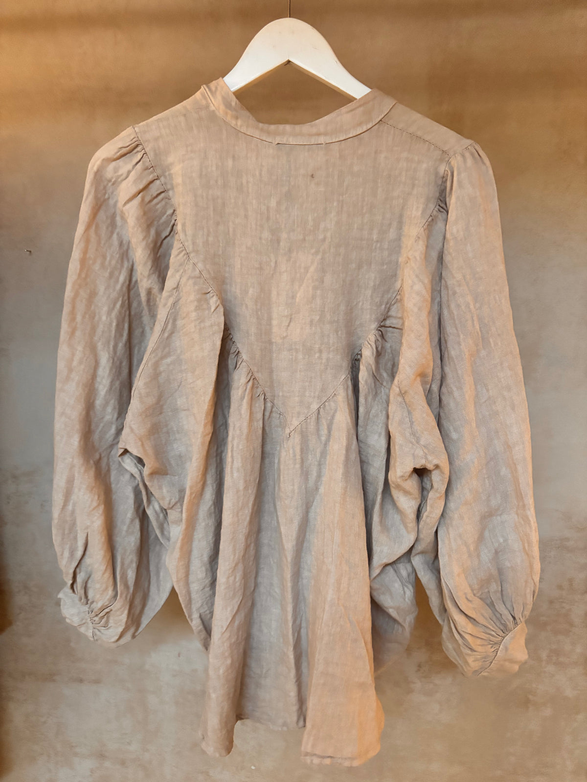 Italian Linen : Alba: Top, S/M: Ecru