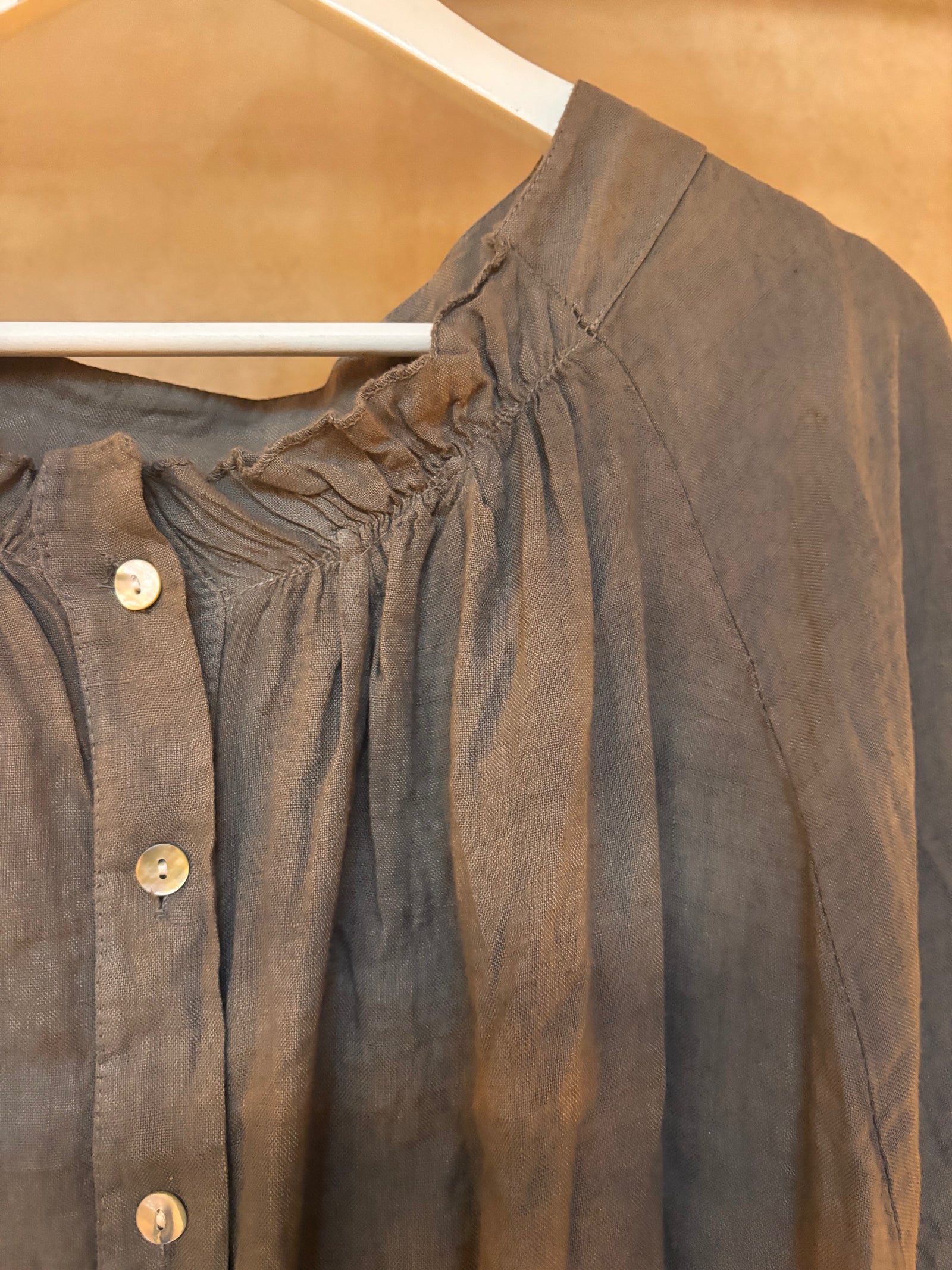 Italian Linen : Autumn: Top | Dress, One Size: Mocha
