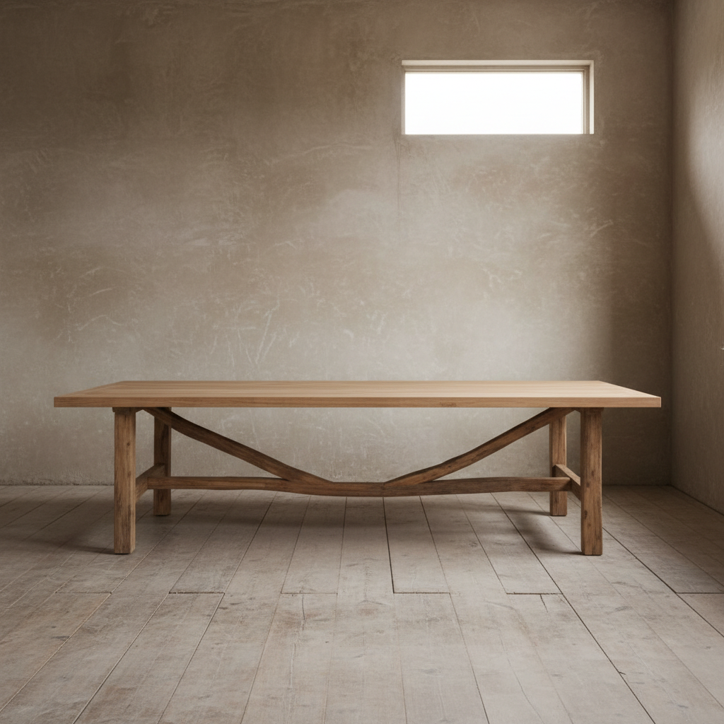 Dining Table : Anyango :  Reclaimed Teak Log Style Dining Table Wabi Sabi Furniture Australia