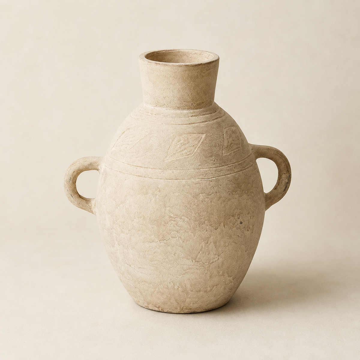 apino : terracotta pot with double handles | ecru