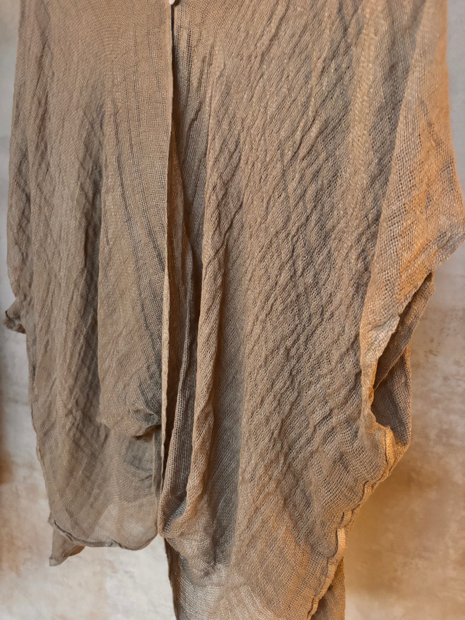 Arielle: Italian Linen Poncho, One Size