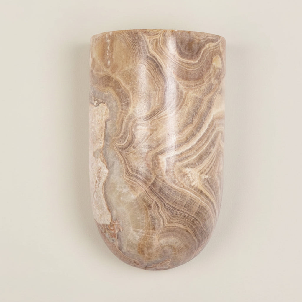 Sconce Light: Astria, Polished Onyx Wall Sconce