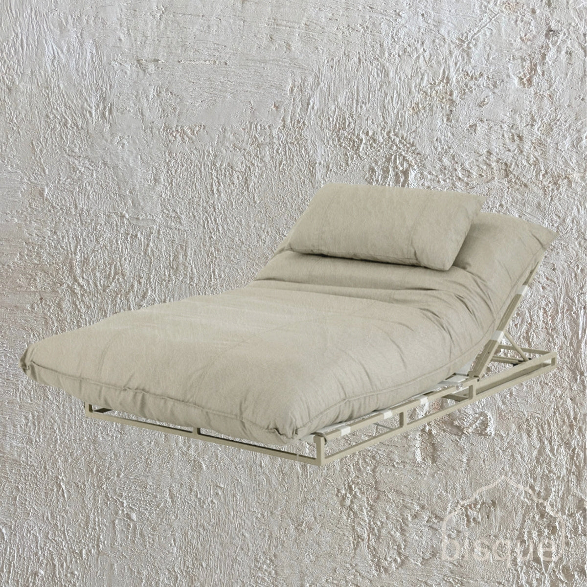 Coral : Outdoor Fabric Sun Lounge, Taupe