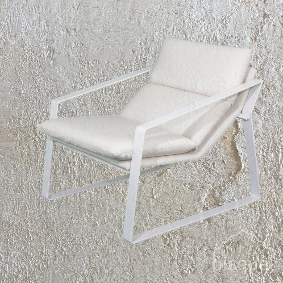 Coral :  Outdoor Single Fabric Recliner, White