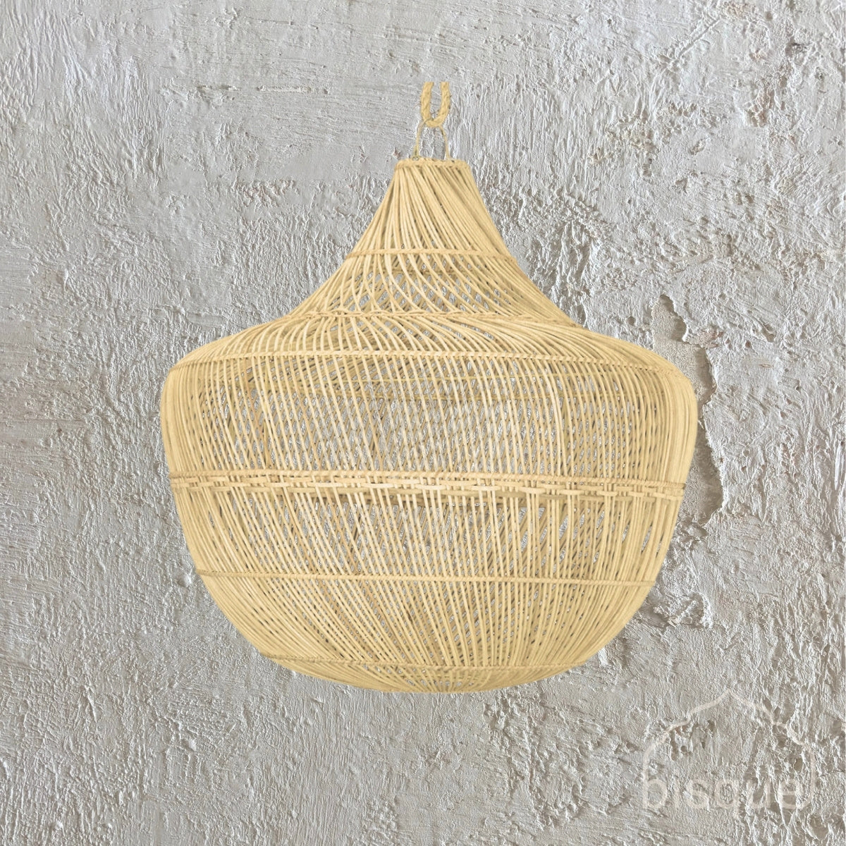 Annisa : Bowl shaped Rattan Pendant, Natural
