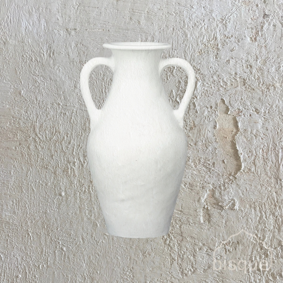 Crete : Tall Terracotta Pot, White