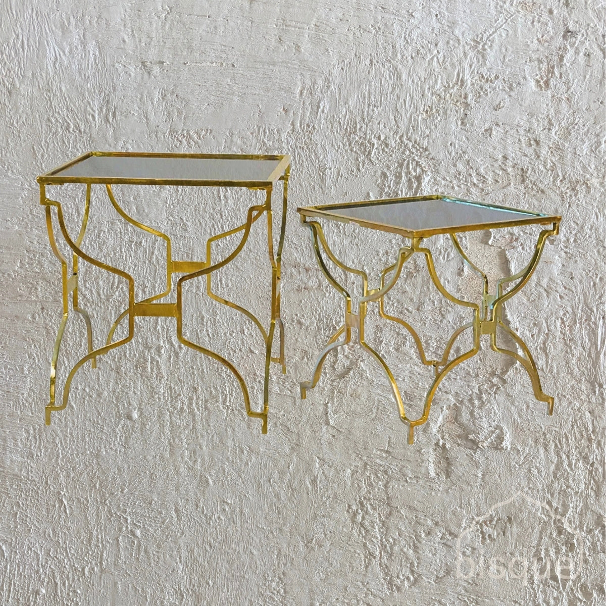 Vera : Set/2 Glass Side Tables
