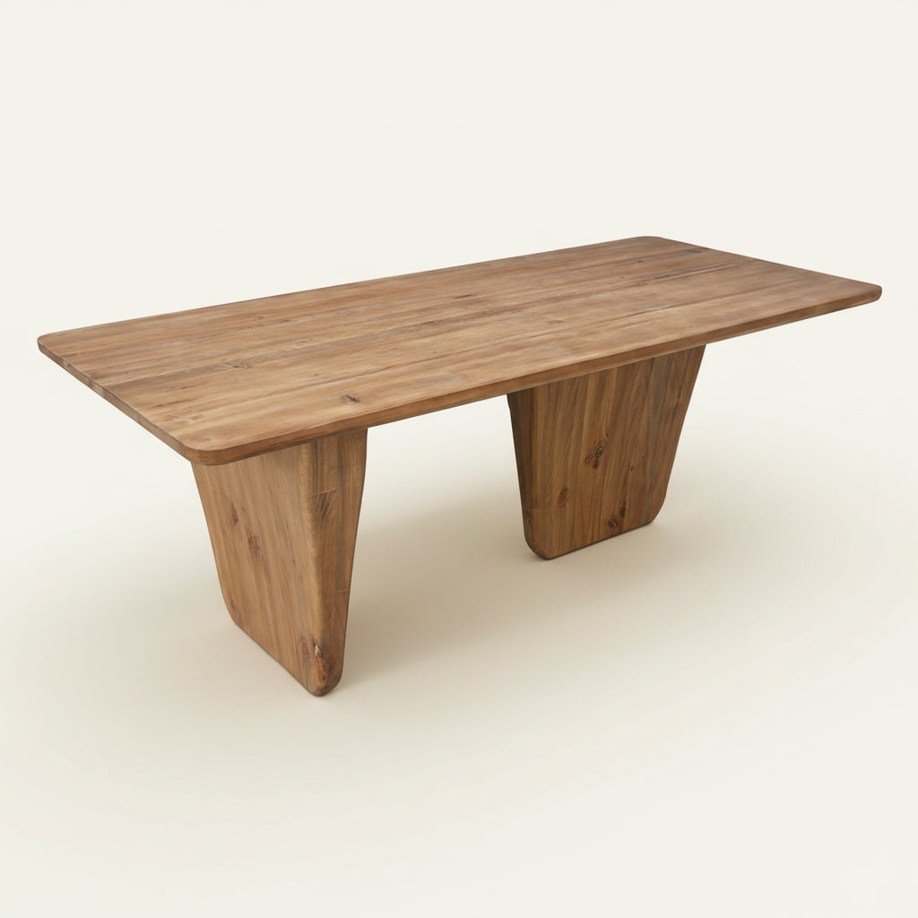 Asymmetrical Leg Dining Table made of Reclaimed Pine 2 meters.