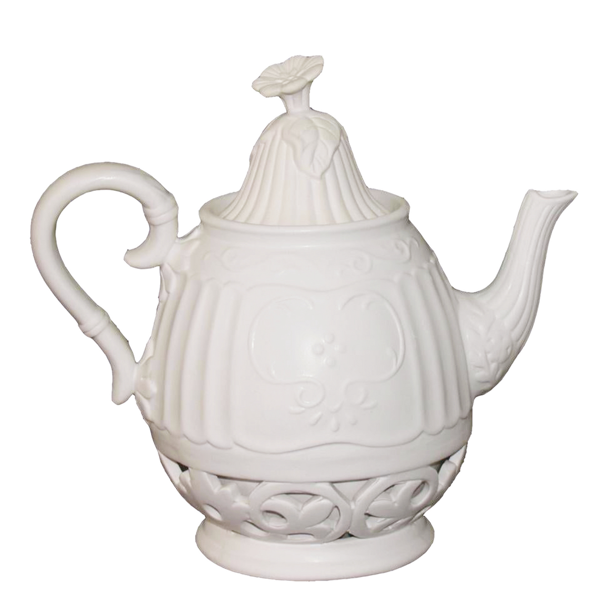 Daisy : Teapot, White Ceramic