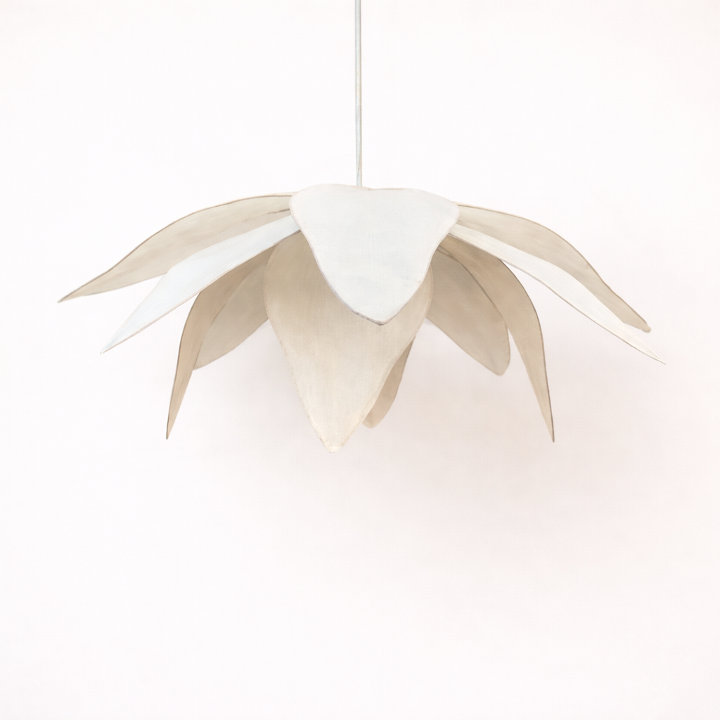 Pendant light: Danso, Cotton Cream, 58cm Flower Light
