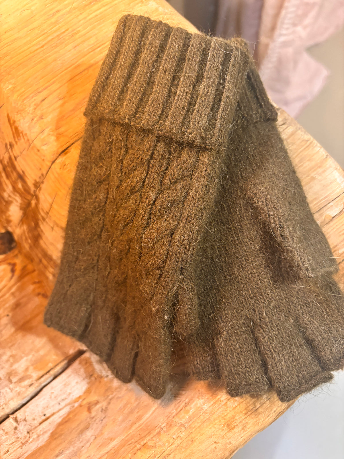 Gloves : Etoine : Fingerless Wool Gloves | Black, Navy, Grey, Beige, Taupe