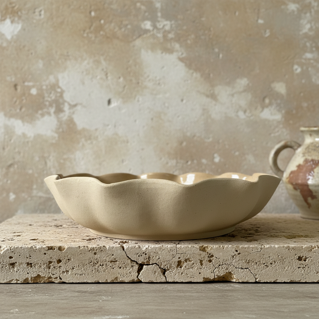 Sami : Ceramic Salad Bowl | Natural