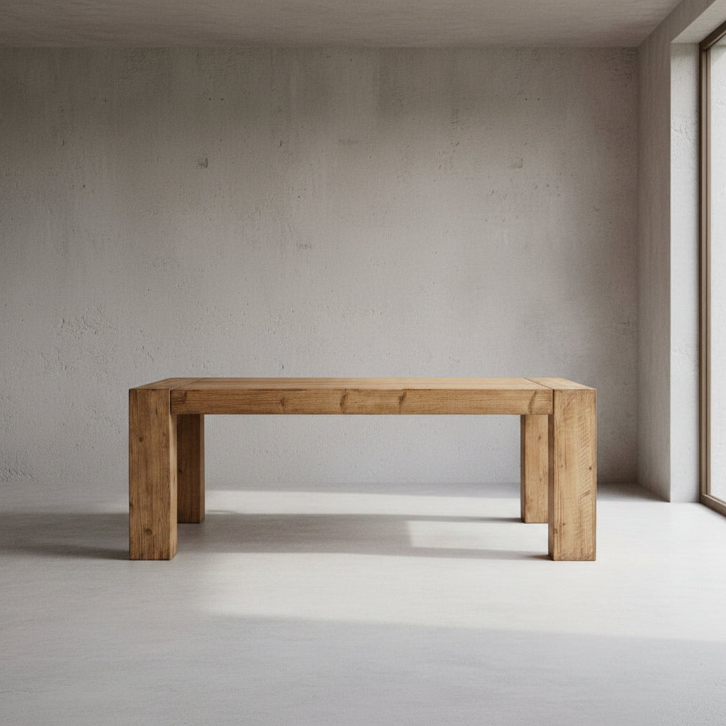 Dining Table: Imagio, Chunky Leg Recycled Wood Dining Table 3m Long