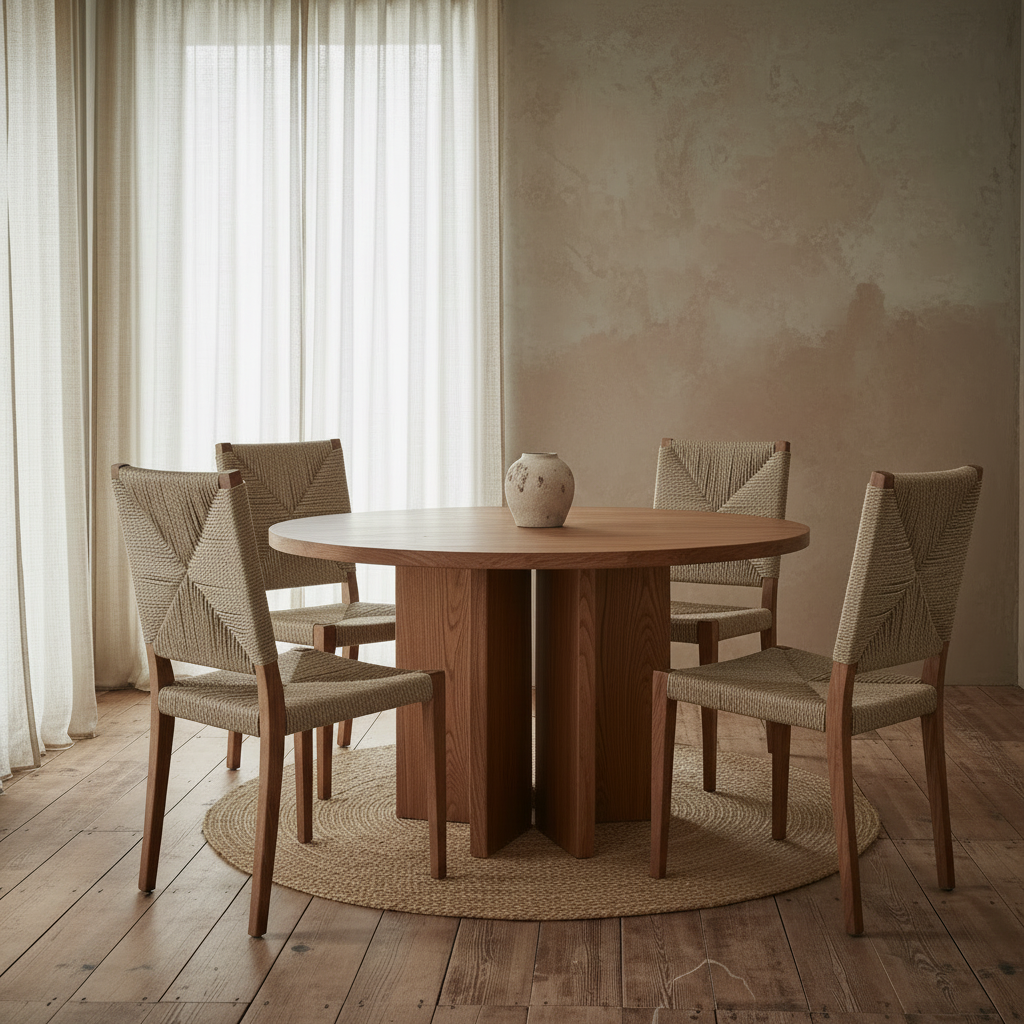 Jone : Seagrass and Wood Dining Chair | Natural