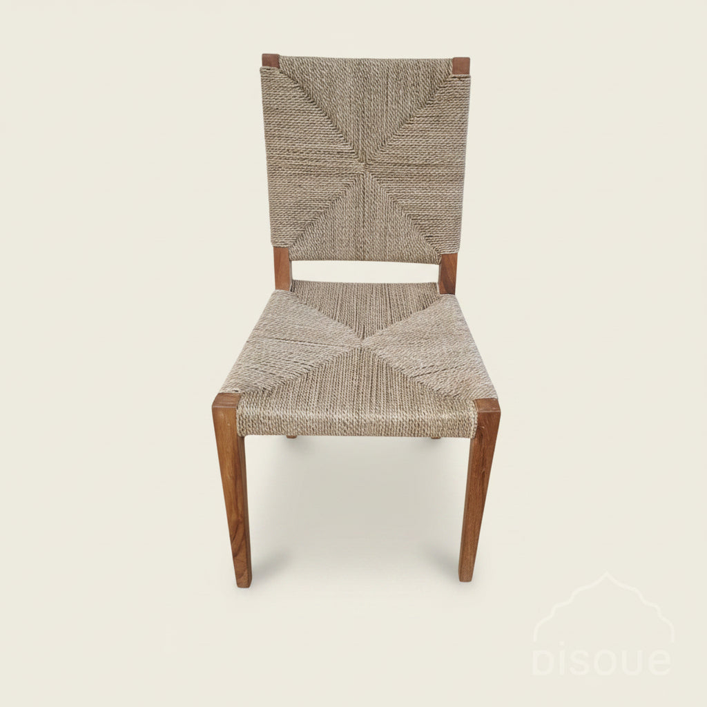 Jone : Seagrass and Wood Dining Chair | Natural