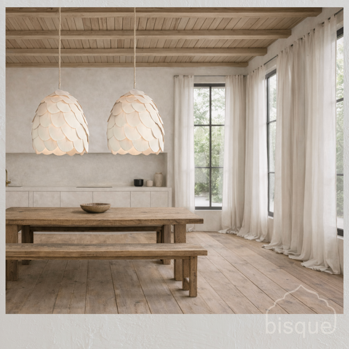 Milana : Large Cotton Dome Petal Pendant