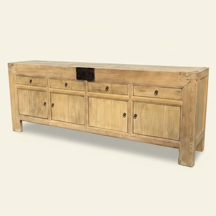 Mira 2.2m long 4 door/4 drawer recycled pine cabinet