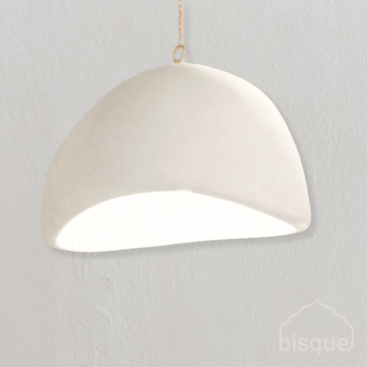 Omari : White Concrete Pendant Light.