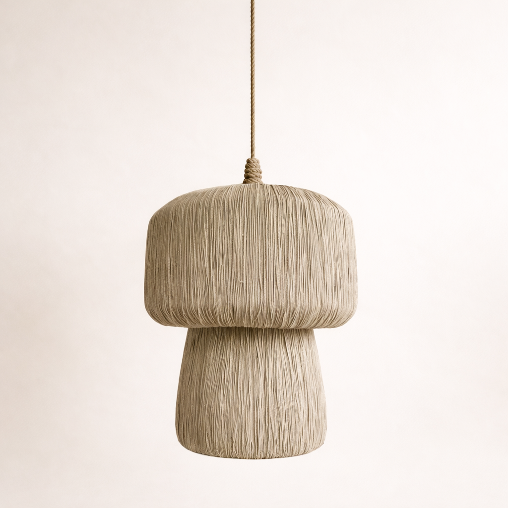 Pendant light: Pach Raw Cotton Strand Pendant light