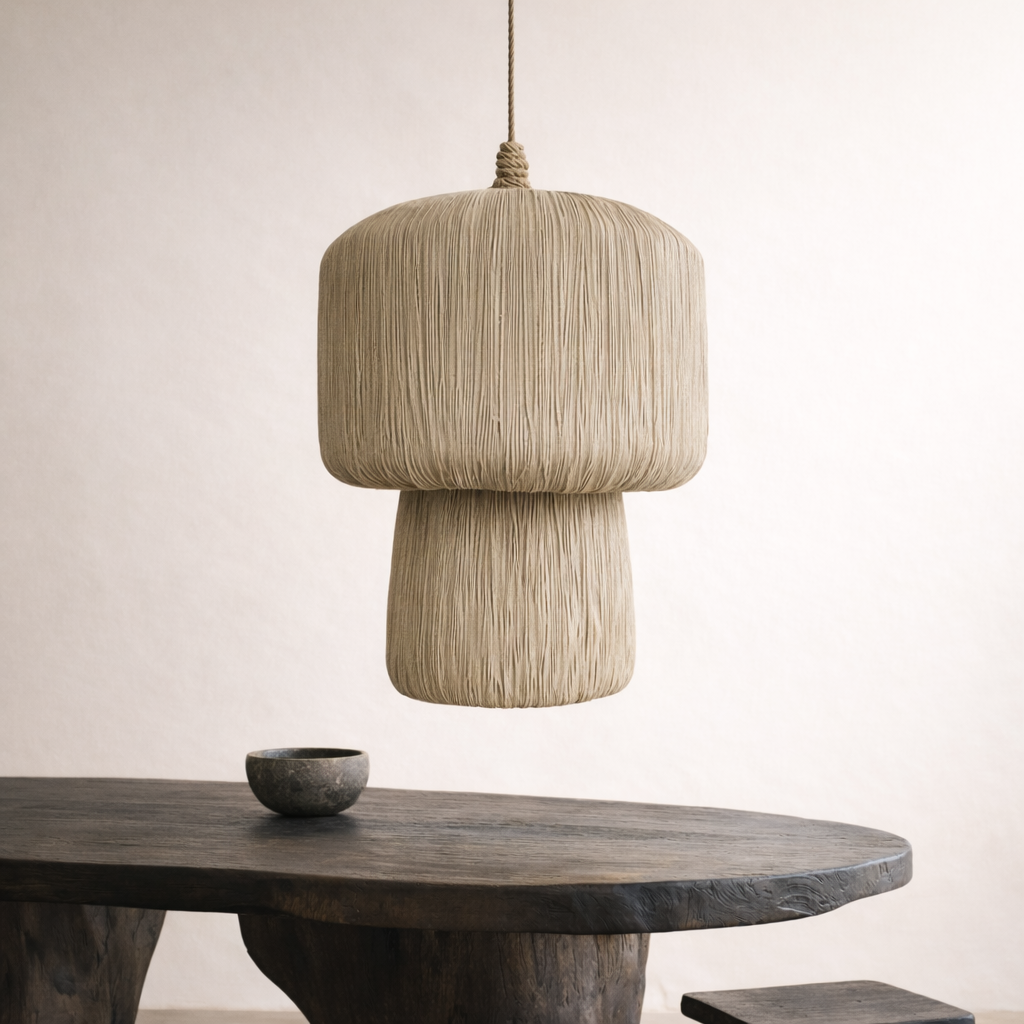 Pendant light: Pach Raw Cotton Strand Pendant light