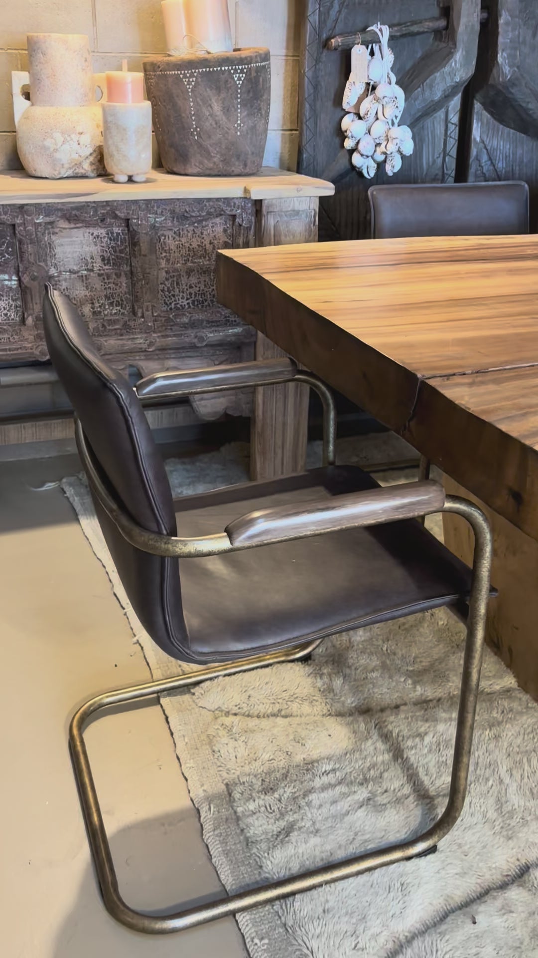 Alessia : Leather Dining Chair Lead