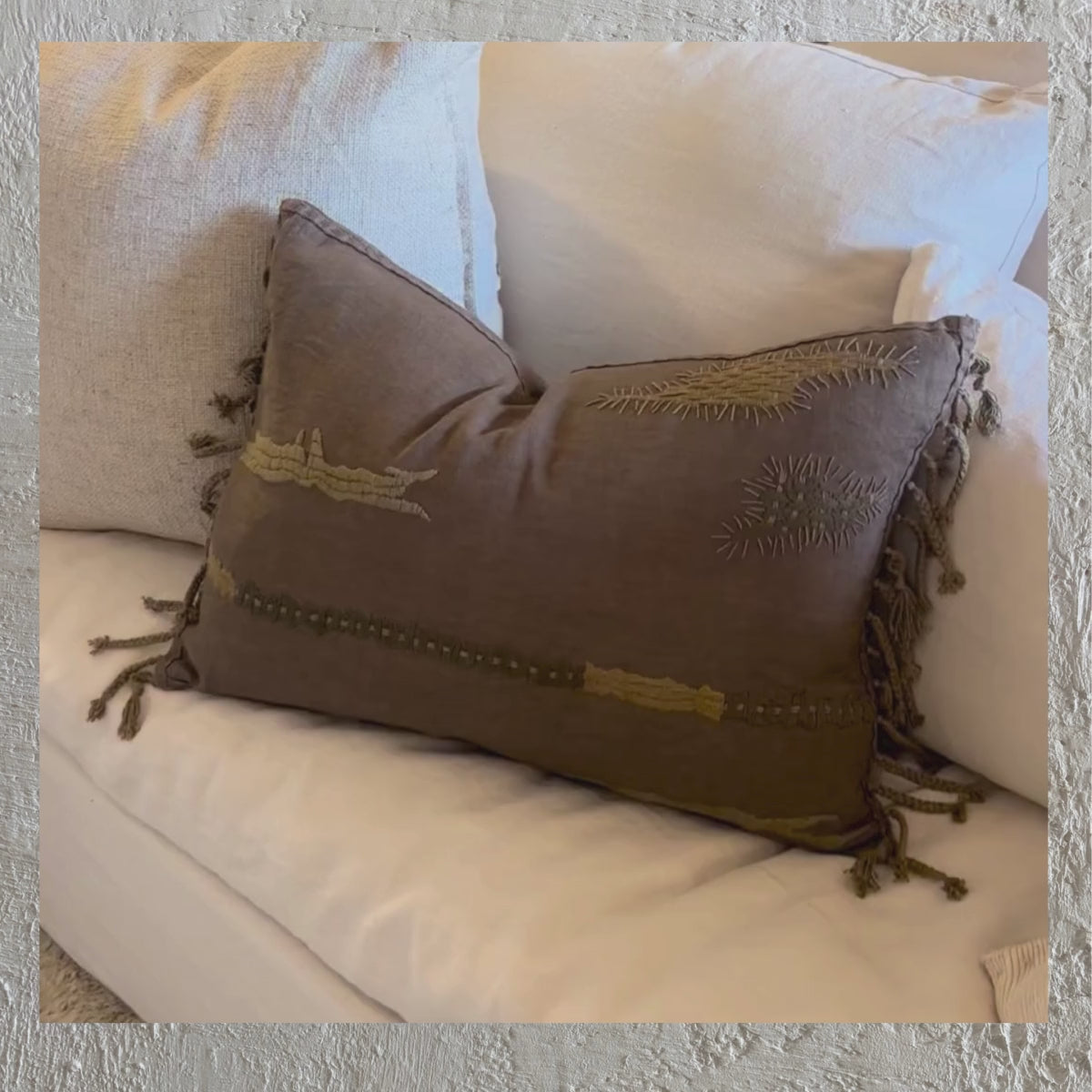 ELBERETHB linen cushion 60 x 40