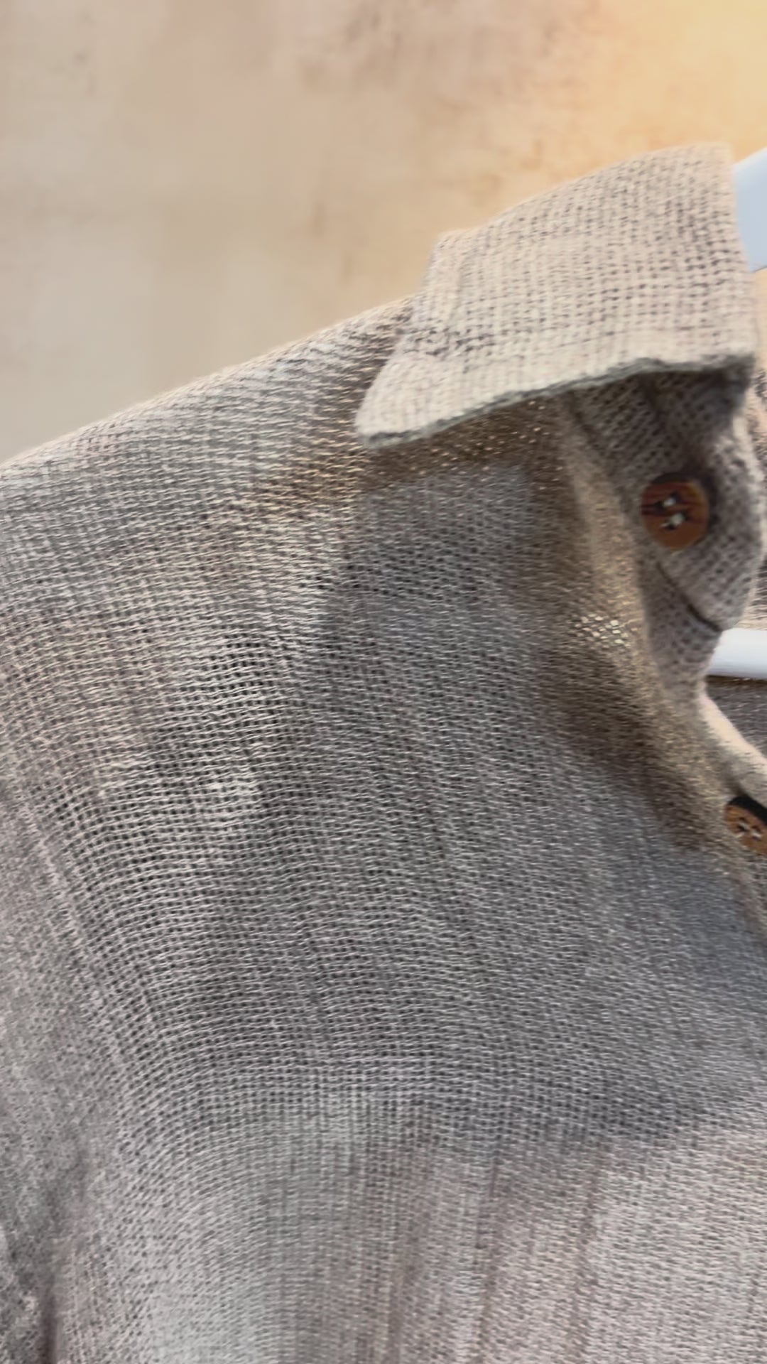 Italian Linen : Mark : Unisex Classic Linen Shirt, Medium