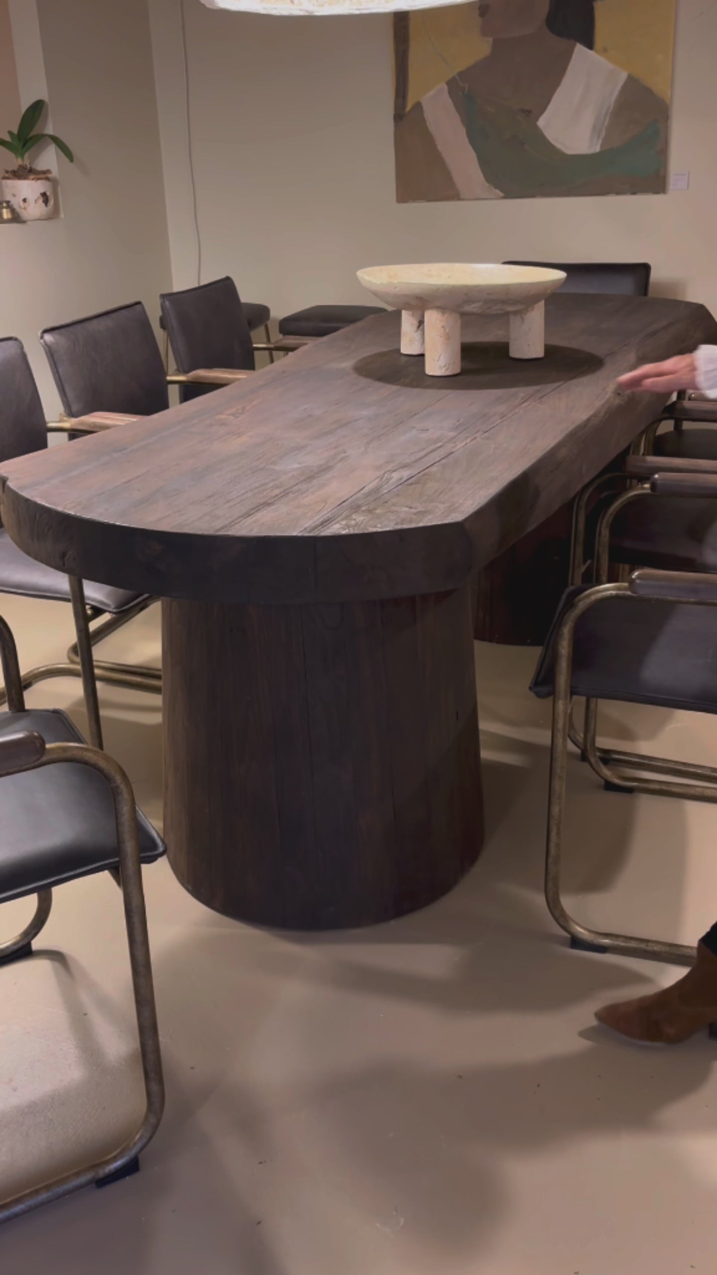 Arezzo : Reclaimed Teak Oval Dining Table Wabi Sabi Furniture Australia