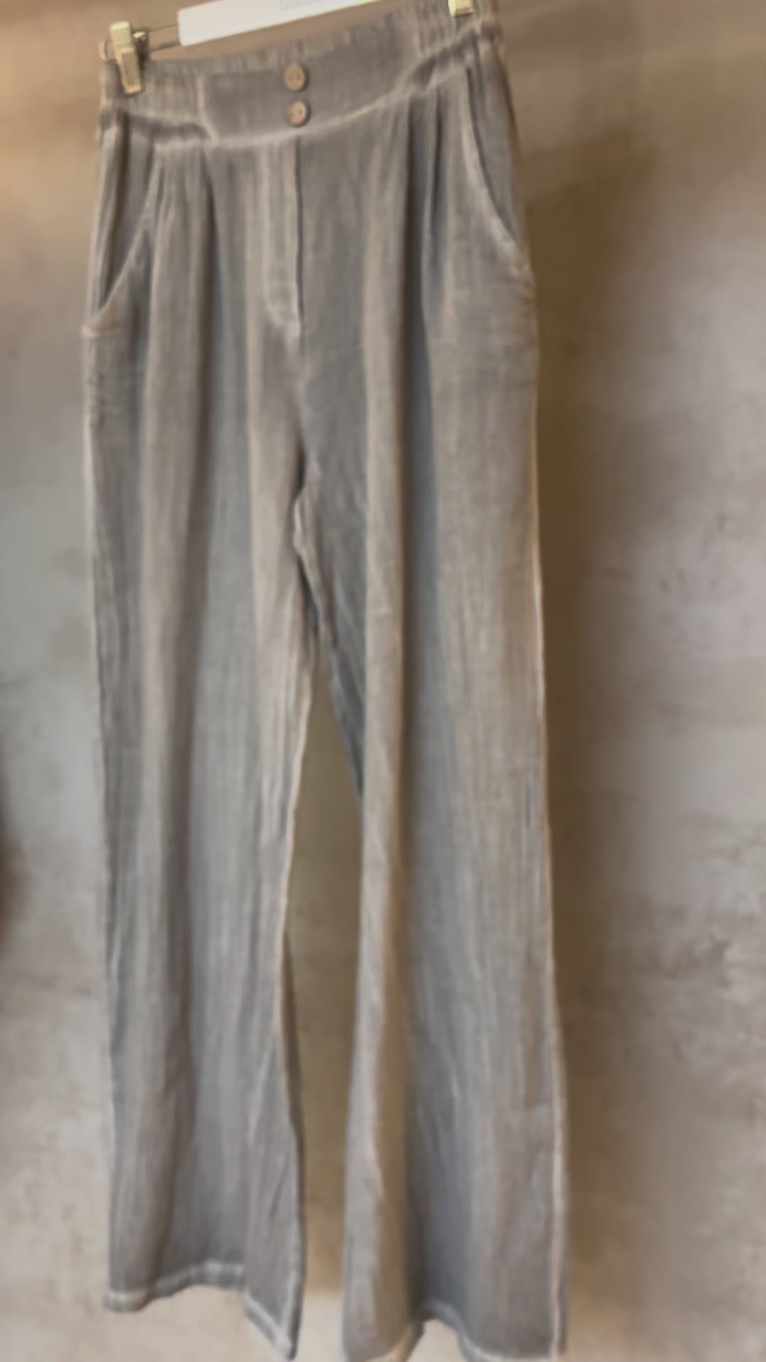Italian Linen : Aspen: Pants, S/M, Taupe