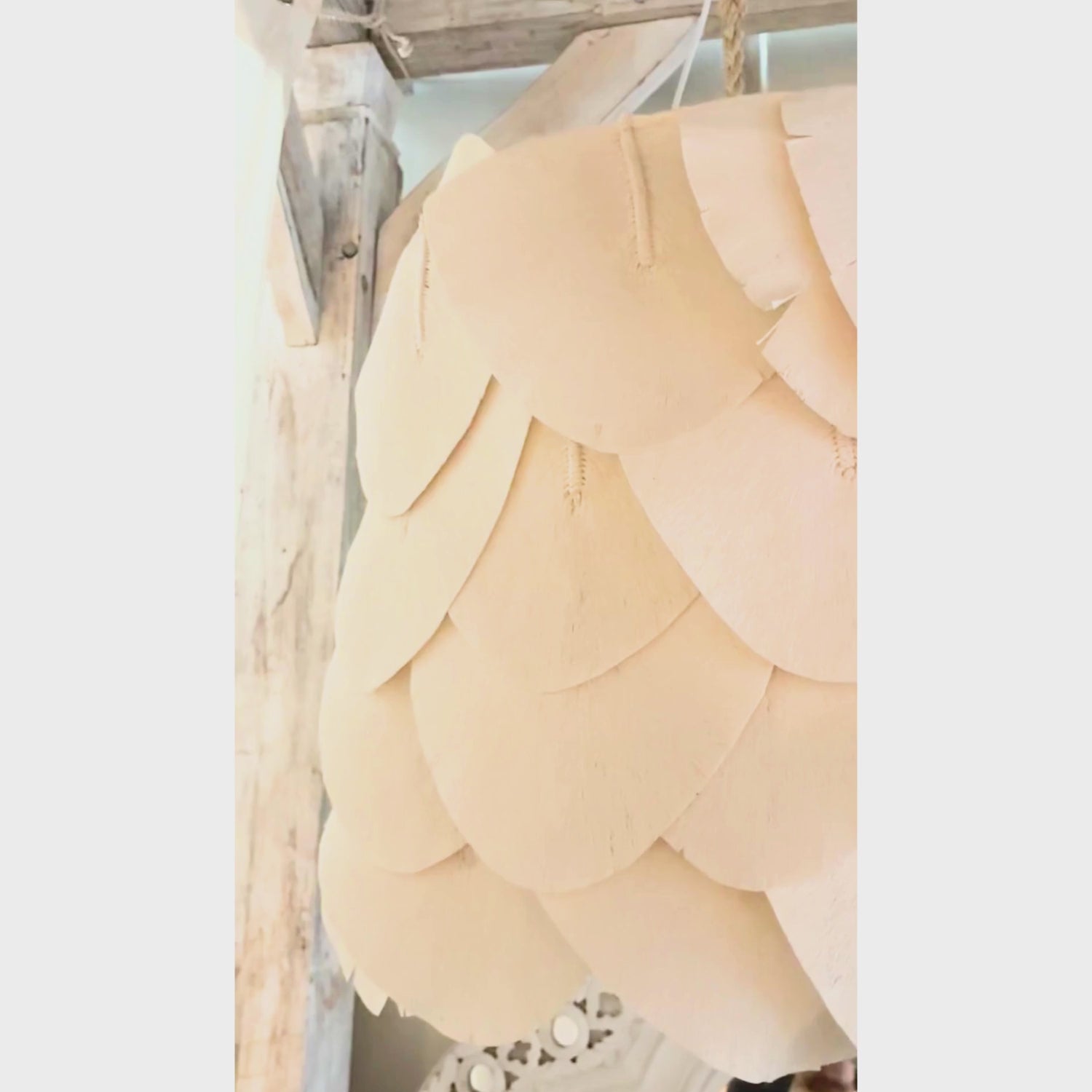 'Claudine' Petal Drum Pendant, Small