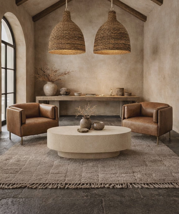 Andrea: Tub Chair, tan leather