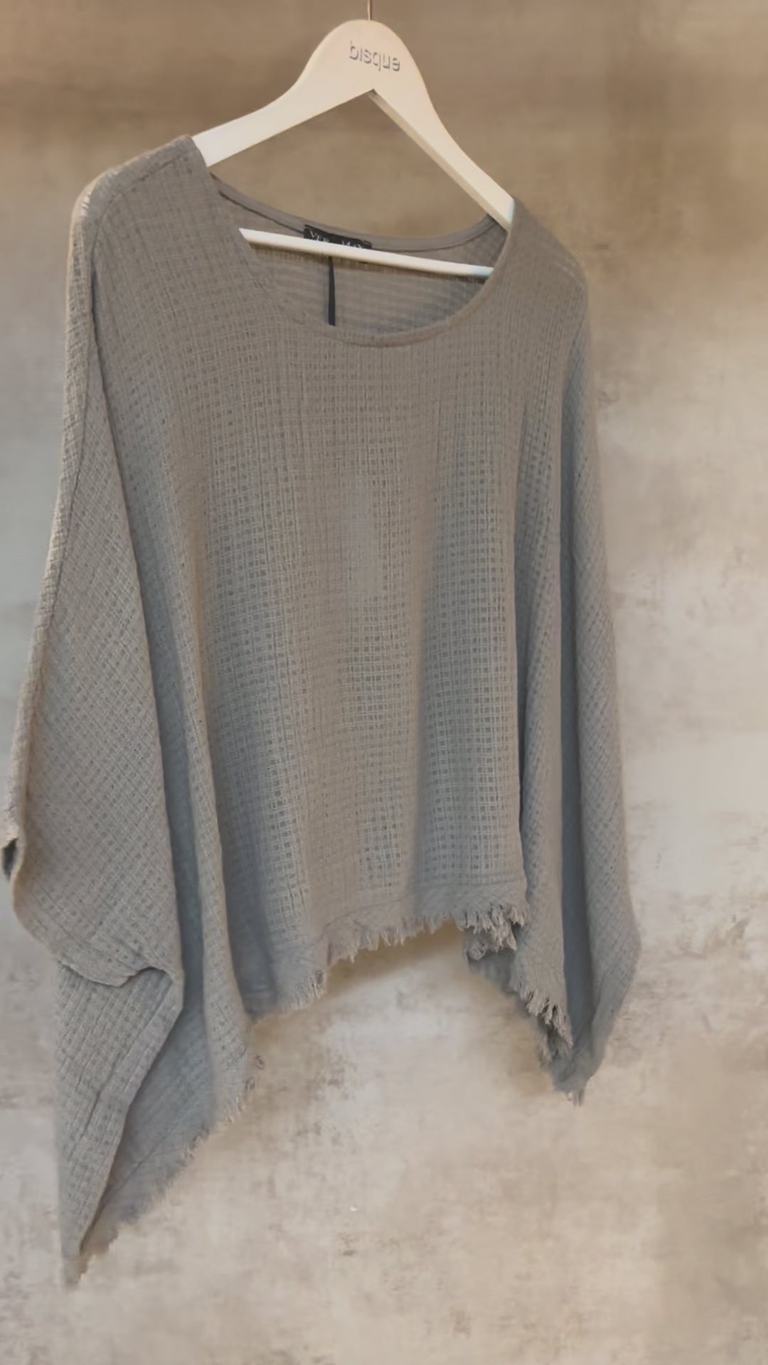 Italian Linen : Ava: Top, One Size. Beige.