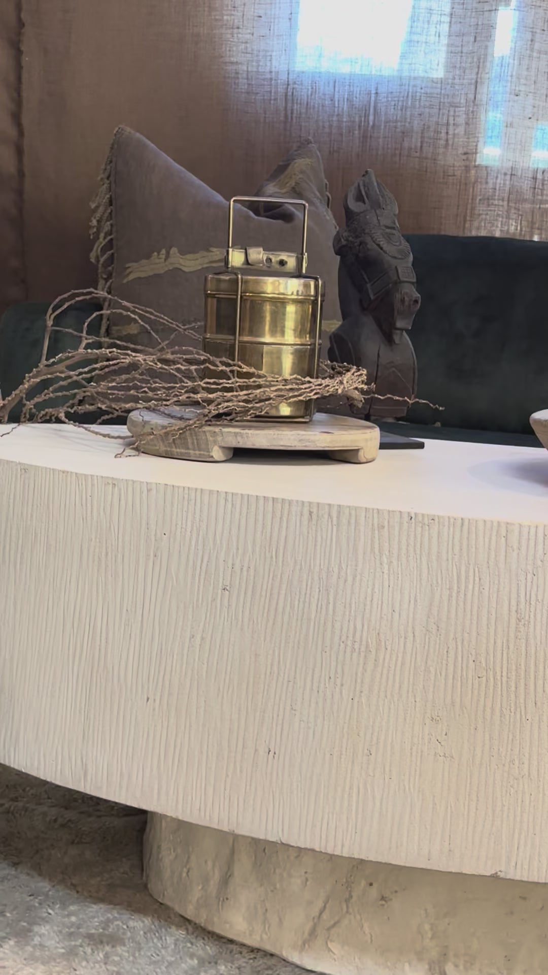 Elena : GRC oval coffee table