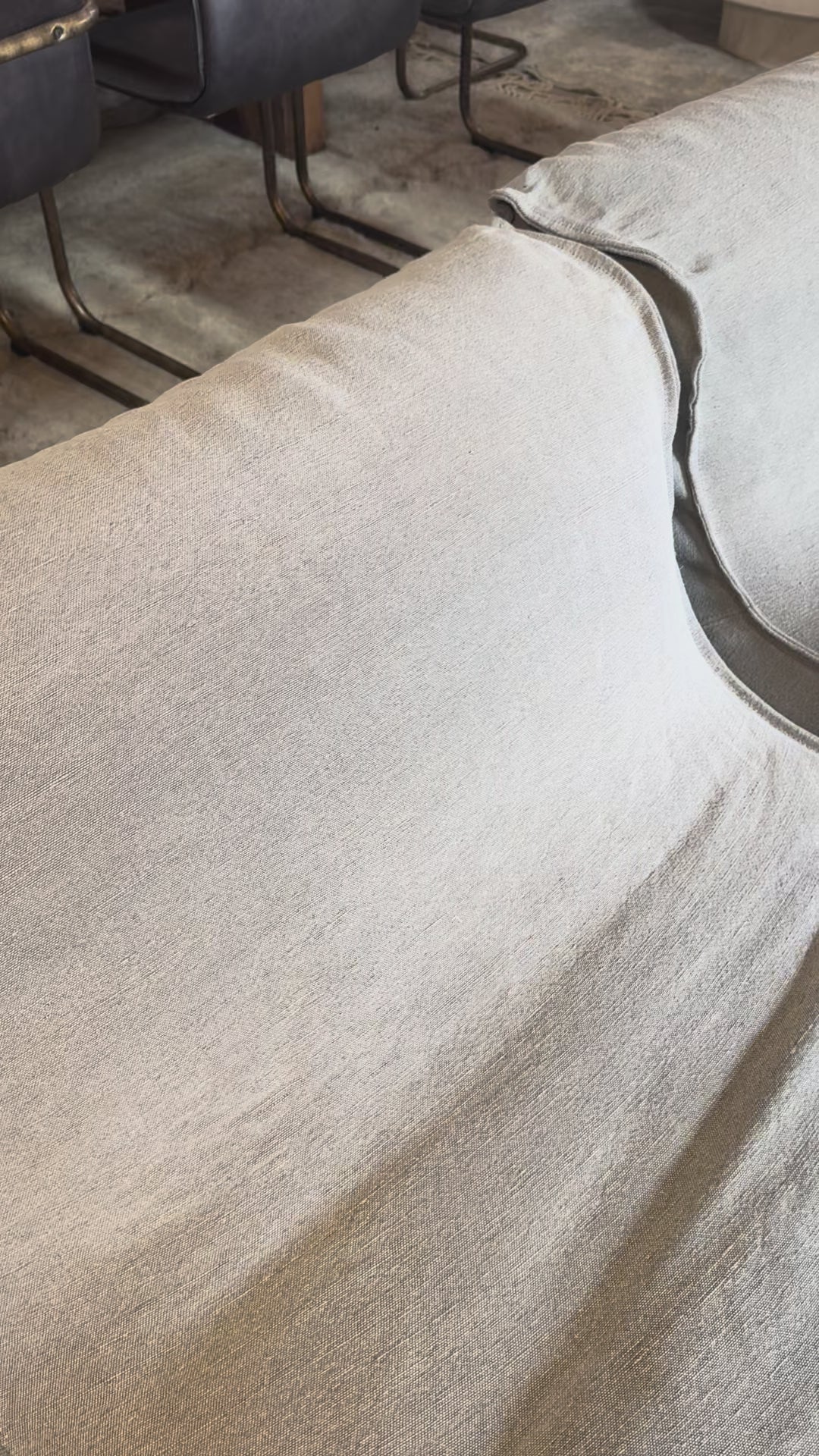 Lorenzo : Single Seater Slip Cover Sofa, Taupe