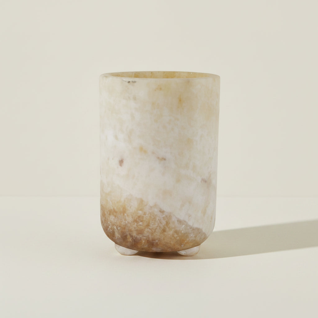 Onyx U shaped candle holder.