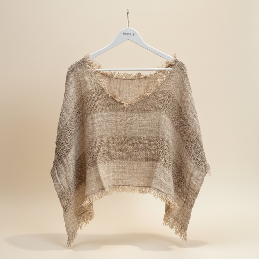 Italian Linen : Saritur :  Loose Top, One Size | Natural & Off White