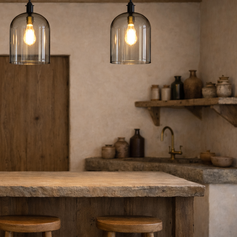 Soleh : Recycled Glass Pendant Light