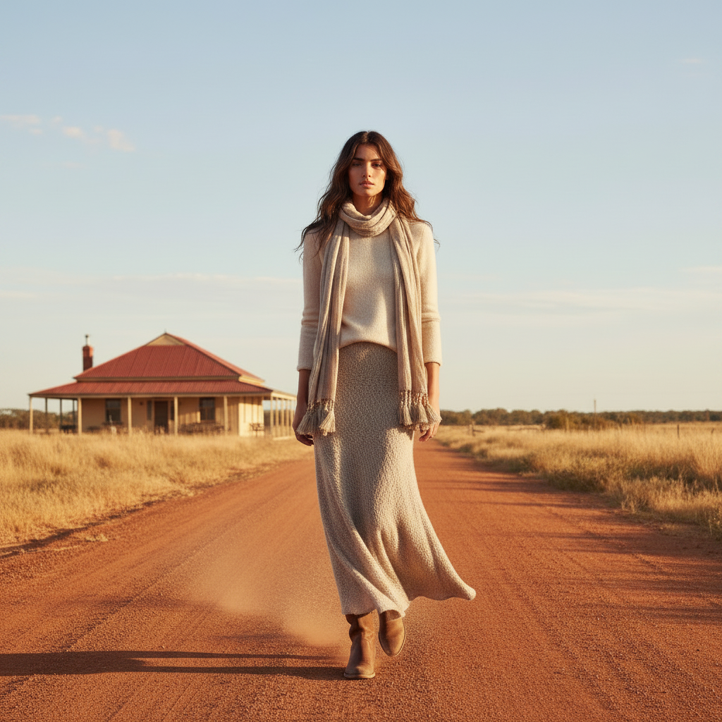 Italian Linen : Sottana : Bias Cut Long Skirt | Natural