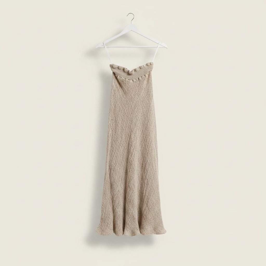 Italian Linen : Sottana : Bias Cut Long Skirt | Natural