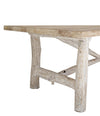 Anyango, Wooden Log Table, Whitewashed