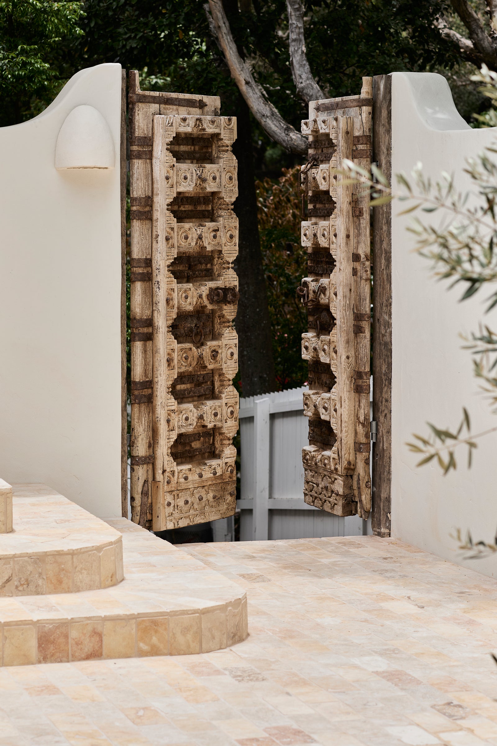 Sconce Light : Vira : GRC white indoor/outdoor