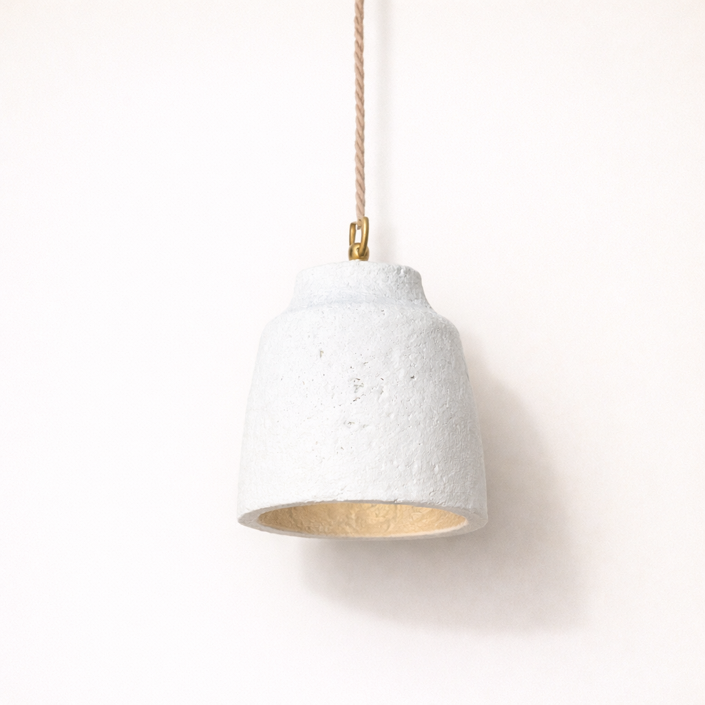 Pendant: Yani, Petite 15cm White GRC Pendant Light