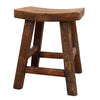 RECYCLED PINE CONCAVE LOW STOOL