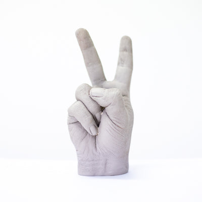'Peace' Carved Hand Statue.