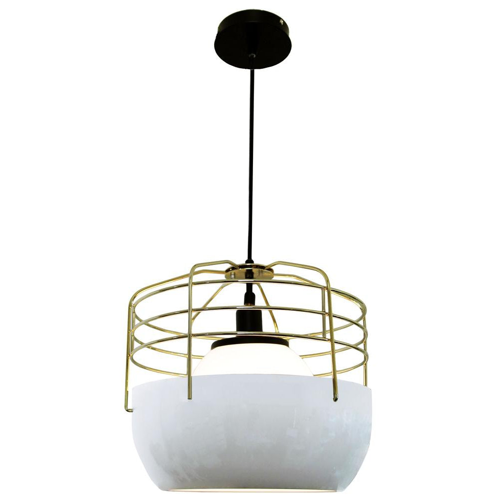 GOLD MESH PENDANT METAL/GLASS-Default-BisqueTraders