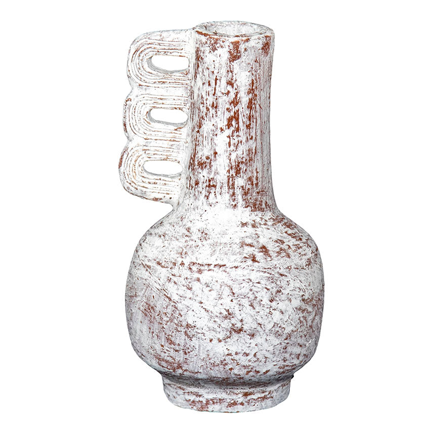 Fazo : Terracotta Vase, Whitewashed