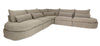 Obi Rounded End Sofa 5 Piece, Taupe