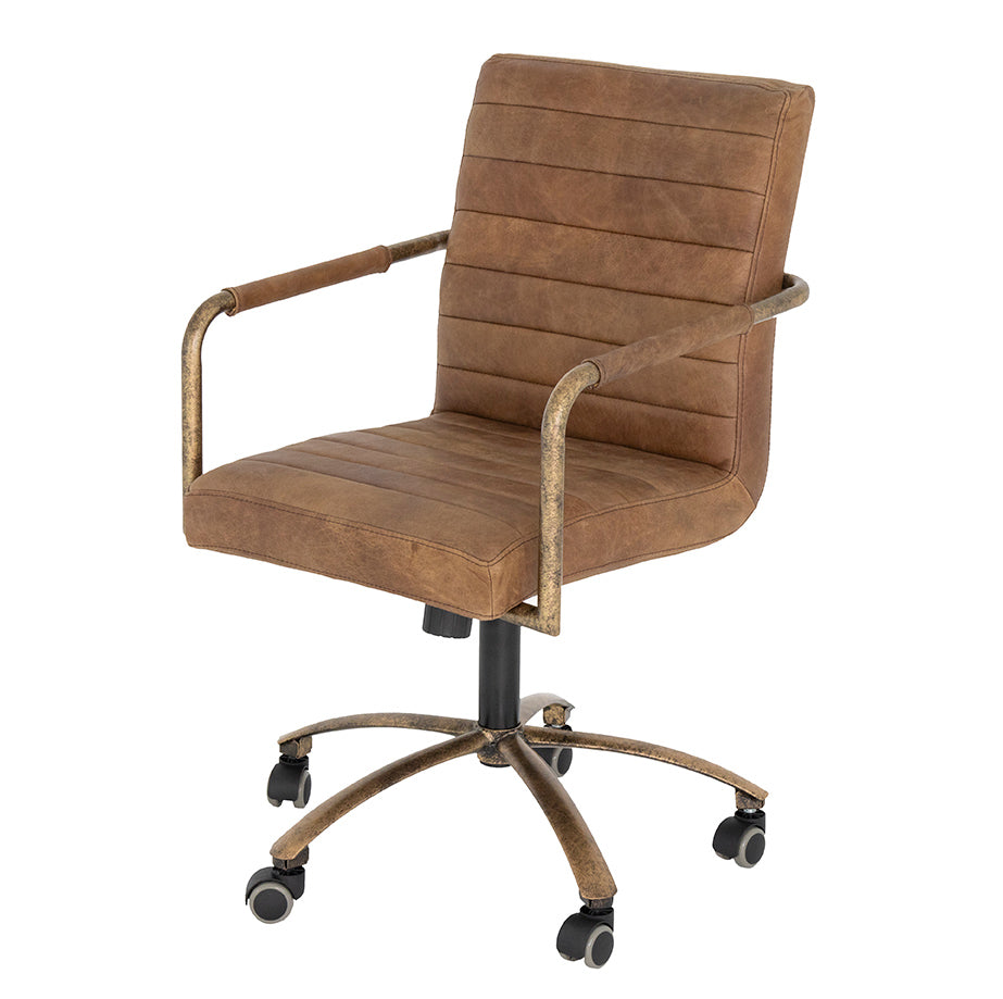 Rocco : Tan Leather Office Chair