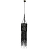 WOVEN LEATHER LONG CHANDELIER-Default-BisqueTraders